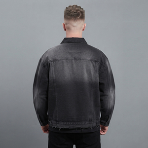Premium Quality Custom Men's Denim <b>Jacket</b> Simple Loose Fit Long sleeve Wholesale Washed custom logo hip hop men's denim <b>jacket</b> - Product Image 5