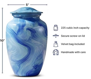 Trusted Manufacturer Luxury Aluminum Memorial Cremation Urn for Human Ashes with Smooth Polished Finish and Secure Lid - Product Image 3