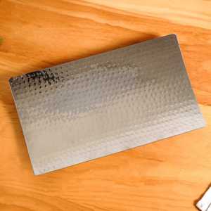 Plateau de service en acier inoxydable de forme irrégulière pour décoration de mariage, plateau de service en métal pour restaurant, hôtel, mariage - Product Image 1