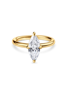 แหวนเพชรทรงมาร์คีส์ 1.0 กะรัต เพชรเลี้ยงในห้องปฏิบัติการ เครื่องประดับสั่งทำพิเศษ แหวนทองคำแท้ 18k สีเหลือง แหวนหมั้นสุดโรแมนติกสำหรับผู้หญิง - Product Image 2