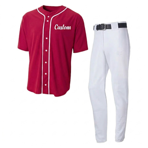 Conjunto de Uniforme de Béisbol Moderno en Gris para Hombre, Manga Corta, Personalizable con Número de Jugador, Jersey y Pantalón, Ropa Deportiva - Product Image 1