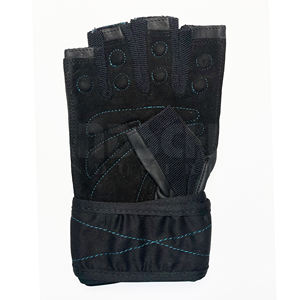 Gants de musculation professionnels bleu turquoise vif avec bandes de maintien robustes pour les poignets |   Poignée antidérapante de qualité supérieure pour un équipement de musculation ultime - Product Image 5