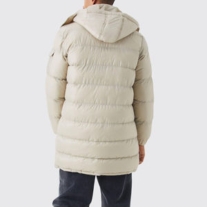 Chaquetas Acolchadas Blancas Premium para Hombre, para Clima Frío, Ropa Exterior Elegante de Color Sólido para Actividades Invernales al Aire Libre - Product Image 3