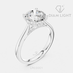แหวนเพชรทรงกลม 2.00 กะรัต เพาะเลี้ยงในห้องปฏิบัติการ รับรองโดย IGI ทองคำขาว 14K สี F+ ความสะอาด VS+ แหวนหมั้น/แหวนครบรอบ ของขวัญ - Product Image 2
