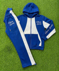 CLOVIX SPORTS Custom Men Streetwear Tracksuit 100% Cotton Windproof Lightweight <b>Jacket</b> Shorts Set Drawstring Closure Casual - Product Image 1