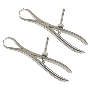 Pinza de reducción de rótula de 18 cm, manual, para sujeción ósea, de acero inoxidable alemán, ortopédica quirúrgica, Clase I, con certificación CE - Product Image 6