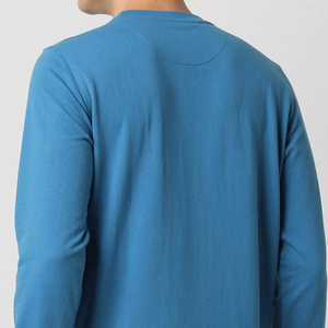 Sudadera de Hombre de Cuello Redondo, Oversize, de Invierno, Transpirable, de Secado Rápido, Color Azul Sólido, de Alta Calidad y Sostenible, Mezcla de Algodón Personalizada - Product Image 6