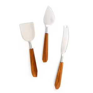 Modern Ceramic Handle <b>Cheese</b> <b>Knife</b> <b>Set</b> With Gold Stainless Steel Blades Dishwasher Safe Serving Tools - Product Image 2