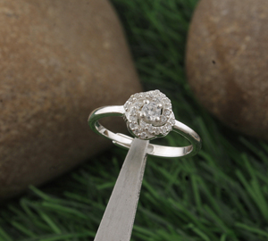 Wholesale 925 Sterling <b>Silver</b> Plated Cubic Zirconia <b>Ring</b> CZ <b>Solitaire</b> Engagement <b>Ring</b> for Women Custom Bulk Jewelry - Product Image 4