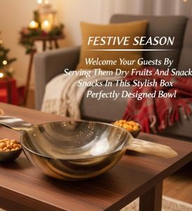 Grand Bol en Corne Naturelle avec Poignées pour la Cuisine, Décoration ou Service Alimentaire pour Fêtes – Offre Spéciale – Bol à Fruits et Salades en Corne - Product Image 3