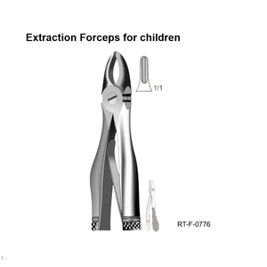 Forceps d'extraction ergonomiques pour enfants, modèle anglais, en acier inoxydable, par Roboz Tech Pakistan - Product Image 2