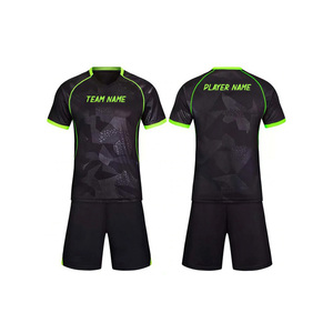 Conjuntos de Uniformes de Fútbol para Hombre Adulto, Camisetas Cortas Transpirables con Protección UV UPF 50+, 100% Poliéster, Nombre y Número Personalizables - Product Image 1