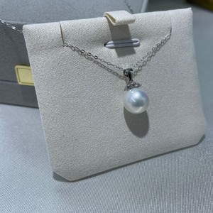 Collier en perles Edison, perles d'eau douce naturelles, argent pur S925, style cils, pendentif unique avec lumière intense, qualité supérieure - Product Image 2