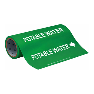 Marcador de Tuberías Brady para Agua Potable, Flexible, para Identificación de Tuberías Industriales y de Laboratorio - Product Image 1