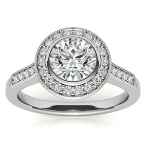 แหวนหมั้นเพชรแบบพรีเมี่ยม18K สำหรับผู้หญิงและเด็กผู้หญิง - Product Image 1