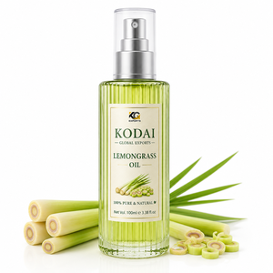 Aceite Esencial de Limoncillo de Tamil Nadu 100% Puro y Natural de Primera Calidad, Destilado al Vapor, para Aromaterapia y Cuidado Facial, Kodai Global Export - Product Image 1