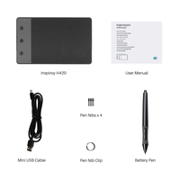 Huion H420 4x2 pulgadas Asequible Diseño de arte digital Dibujo Tableta gráfica para PC
