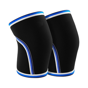 Genouillère de compression en néoprène avec accent de couleur pour hommes et femmes, idéale pour la gym, la course, le basketball, le soutien articulaire et le soulagement des douleurs, style sportif - Product Image 1