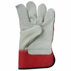 Guantes de Soldadura de Cuero Vacuno Resistentes con Puño Ajustable y Acolchado Protector para Trabajadores - Product Image 6