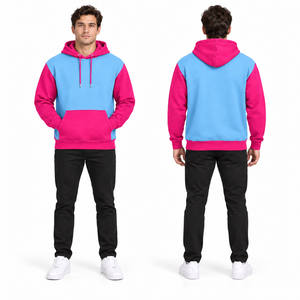 Sudadera con Capucha para Hombre, Diseño Color Block, Forro Polar, Casual, con Bolsillos, Corte Regular, Invierno, Ecológica, Resistente al Viento - Product Image 6