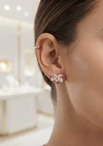 Pendientes de Diamantes Butterfly Lab, Pendientes de Diamantes con Baño de Oro Rosa para Mujer, Regalo de Boda - Product Image 4