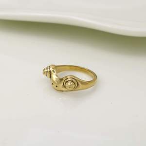 Vintage 18K Gold Plated Brass <b>Ring</b> Unisex Fashion Jewelry Daily Wear Bohemian Style No Stone <b>Plain</b> Design - Product Image 3