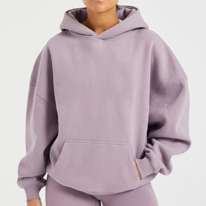 Oversized Blue Hooded Sweatshirt Unisex Fleece Casual Pullover Zipper Solid Front Pocket Design Winter Wear - Product Image 4