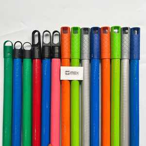 Colored CollectionWooden <b>Broom</b> <b>Handle</b> Durable Natural Wood, Eco-Friendly with PVC Head Dustpan Broomsticks - Product Image 1