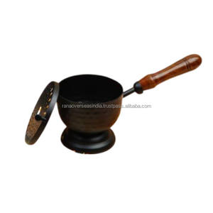 Quemador de Incienso de Hierro Martillado Estilo Budista con Asa, Ecológico, para Hogar, Oficina, Hotel, Yoga y Uso con Incienso Tibetano - Product Image 3
