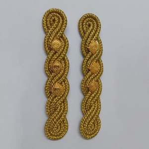Épaulettes de grade brodées à la main en bullion pour homme, épaulettes tactiques personnalisées, écussons d'épaule pour uniforme - Product Image 4