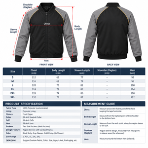 Chaqueta bomber de talla grande para hombre, con bloques de color, con cremallera, informal, para otoño - Product Image 4