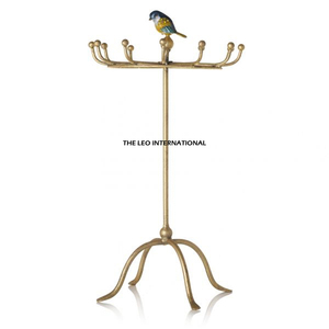 Support à collier en métal plaqué or en forme de flèche croisée, idéal pour la présentation élégante d'accessoires de bijouterie artistique - Product Image 5