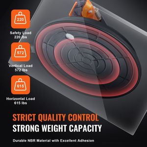 Set di 2 Ventose in Vetro da 8 Pollici con Capacità di Carico di 615 Libbre, Ventosa Industriale Resistente con Maniglia in ABS e Scatola di Trasporto - Product Image 4