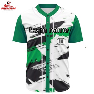 Maillot de baseball personnalisé imprimé numériquement, en maille polyester respirante, manches courtes, grande taille, design doux et confortable, parfait - Product Image 4