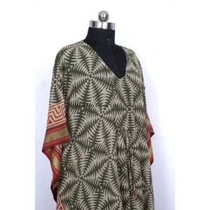 Nuevo Kaftán Indio Bagru con Estampado a Mano, Vestido de Verano, Kimono, Vestido Holgado para Vacaciones, Ropa de Mujer - Product Image 4