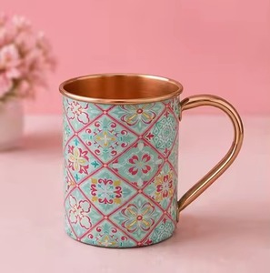 แก้วน้ำทองแดง Mocsow Copper Mule พร้อมหูจับ ปลอดภัยต่อสุขภาพ ลายพิมพ์ทองแดง ราคาประหยัด ส่งออกจากอินเดีย - Product Image 3