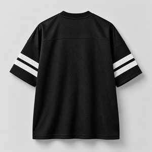 Men's Black V-Neck Short Sleeve Oversized 100% Cotton <b>Football</b> Jersey Number 23 Printed Streetwear Quick Dry - Product Image 2