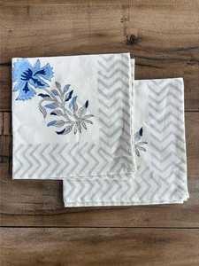 Hand Block Printed Cotton <b>Placemat</b> & Napkin Set Floral Table Linens 100% Cotton Dining Table Met Set Printed <b>Placemats</b> - Product Image 5