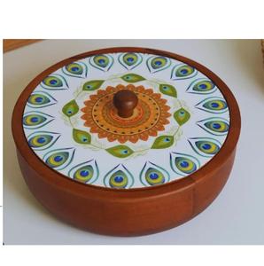 Boîte à tortillas et roti en bois Royal Look pour un style unique, rangement et organisation des aliments, service et décoration pour la cuisine à domicile, boîte à roti - Product Image 3