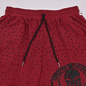 Pantalones Cortos Bermuda Rojos Bordados para Hombre BHM WEAR, con Cintura Ajustable con Cordón, Estilo Urbano Informal, con Logotipo Personalizado - Product Image 3