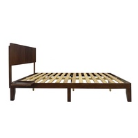Meubles de chambre à coucher modernes et personnalisés Lit en bois queen size avec tête de lit plate-forme personnalisée Fabriqué au Vietnam
