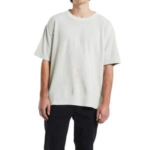 T-shirt Homme Oversize à Épaules Tombantes en Mélange de Coton Uni Coupe Ample – Fabricant de Vêtements Personnalisés - Product Image 1