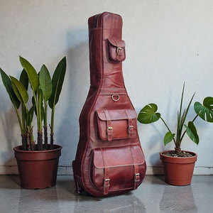 Bolsas de Guitarra de Cuero de la Mejor Calidad, Bolsas de Guitarra de Cuero de Alta Calidad al por Mayor, Bolsas de Guitarra de Cuero Impermeables de Color Sólido - Product Image 3