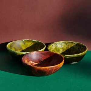 Plat de service rond classique en résine écologique CELADON fait main, design personnalisable, qualité alimentaire, passe au lave-vaisselle, vaisselle de fête - Product Image 6