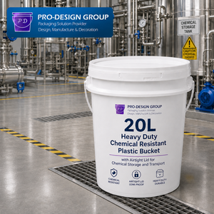 20L Heavy Duty Chemical Resistant Plastic Bucket with Airtight Lid for Chemical Storage and Transport - Product Image 6