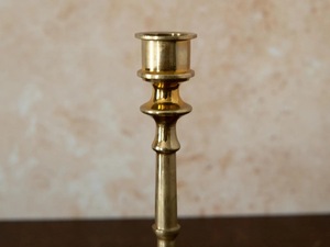 ILAHI's Vintage <b>Brass</b> Handmade Tapered <b>Candlestick</b> <b>Holder</b> with Embossed Heat Resistant High Quality Home Christmas Decor - Product Image 1