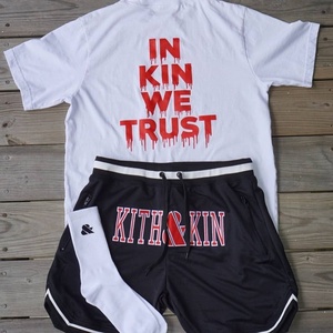 Two Piece Summer <b>Track</b> <b>Suit</b> Top With Shorts Gym Workout Athletic Running Fitness Casual Outfit - Product Image 5