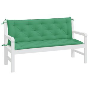 Juego de 2 Cojines para Banco de Jardín de Tela Oxford Verde, 100% Poliéster, Duraderos y Elegantes - Product Image 3