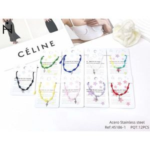 Bracciale Angelina con Perline in Acciaio Inossidabile, Motivo a Stella, Unisex, Regalo Casual, Gioiello - Product Image 3