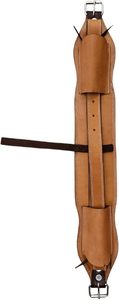 Cincha de cuero para silla de montar western con hebilla de acero inoxidable y correa trasera ajustable para equitación - Product Image 2